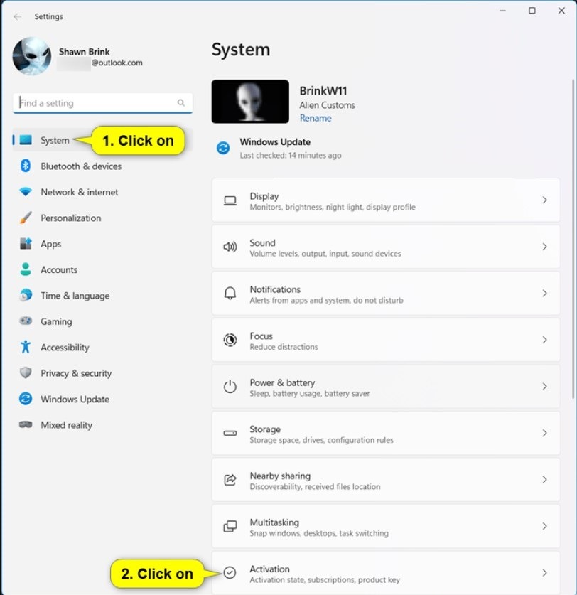 Change product key windows 11